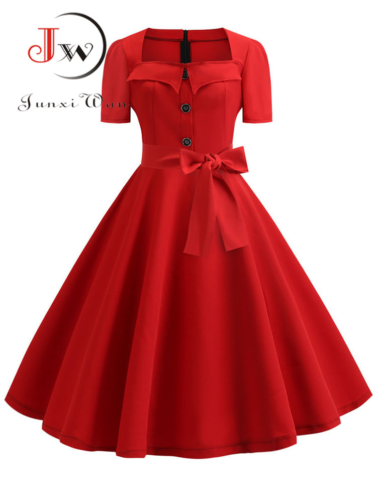 Women'S Fashion Of The 50S - Vestido de verano para mujer, Retro