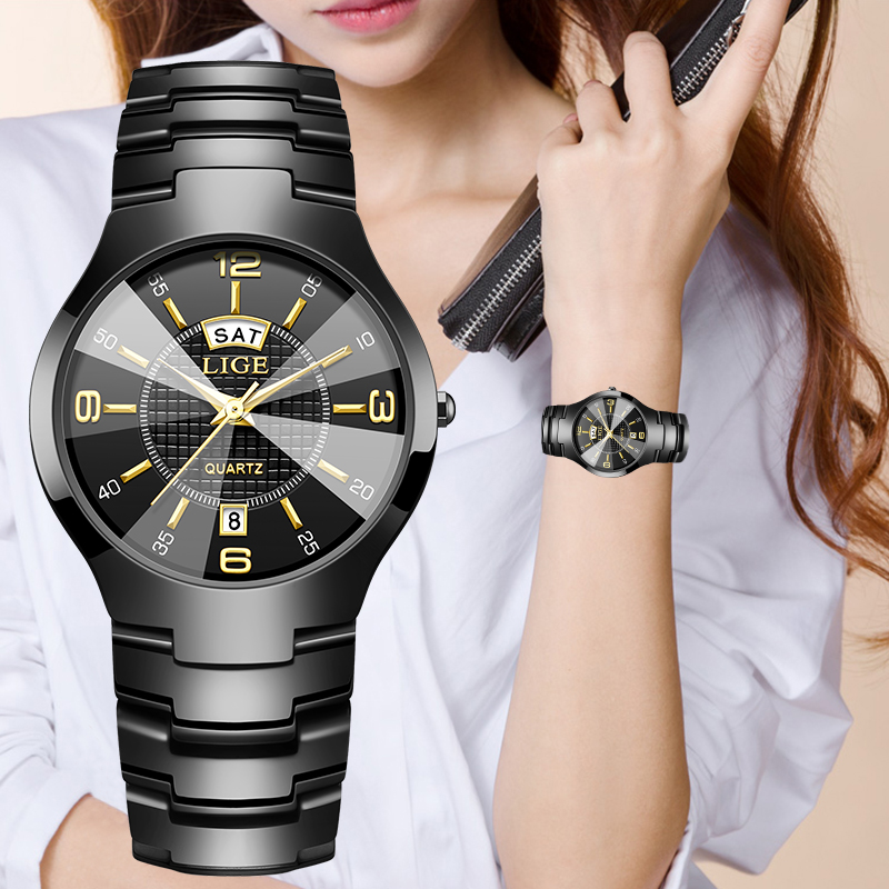 Women Fashion Simple - Reloj de pulsera LIGE elegante a