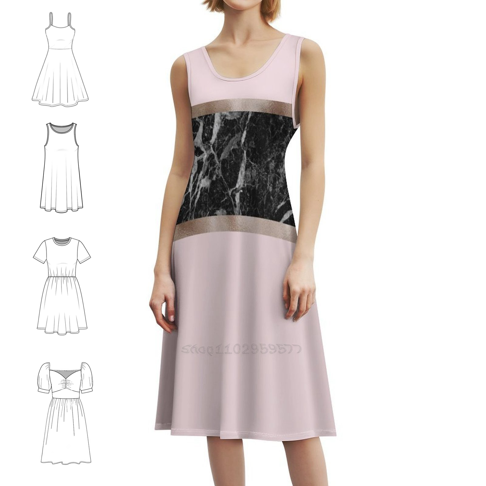 Women Fashion Gown - Vestido bohemio elegante con fresas y