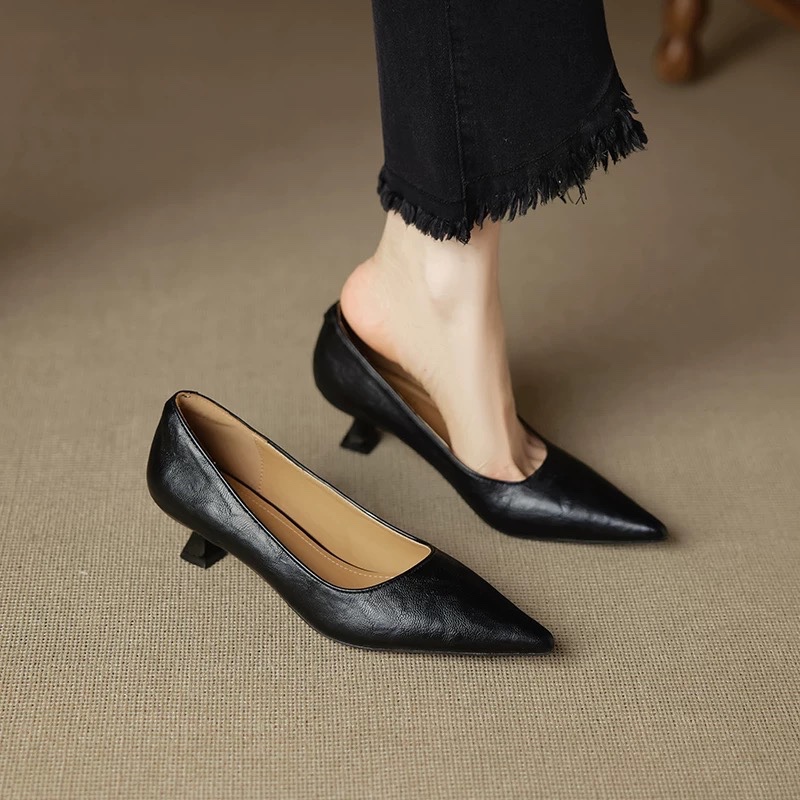 Women Fashion Simple - Zapatos sencillos de aguja, tacones altos