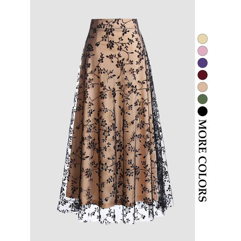 Women'S Fashion Of The 50S - Falda de tul retro de color