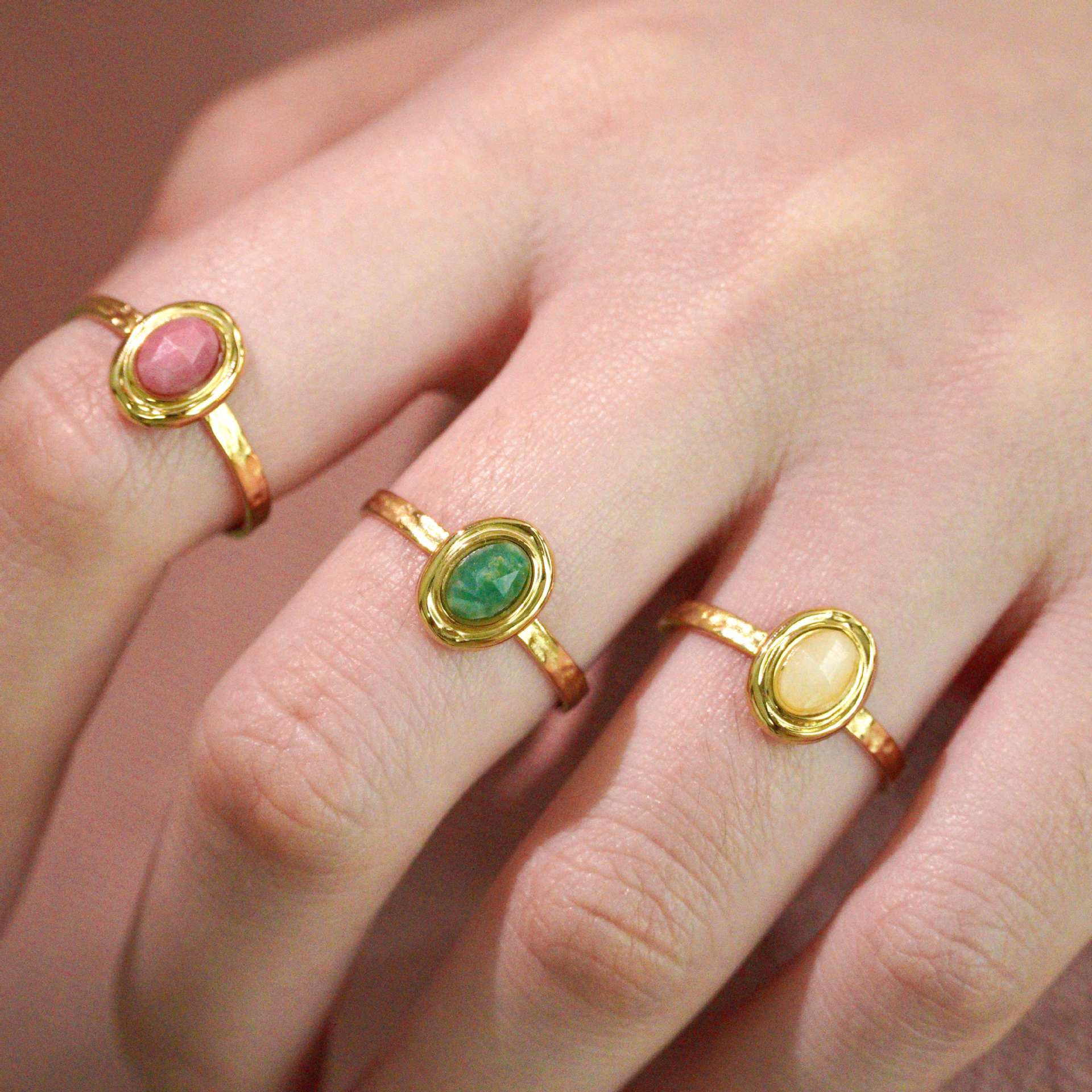 Women'S Real Y2K Fashion - Anillo abierto redondo de acero inoxidable,