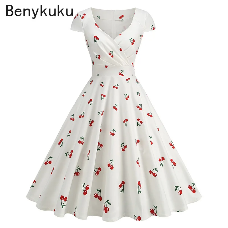 Vestido Estampado con Diseño d - Women'S Fashion Of The 50S reseña y precio