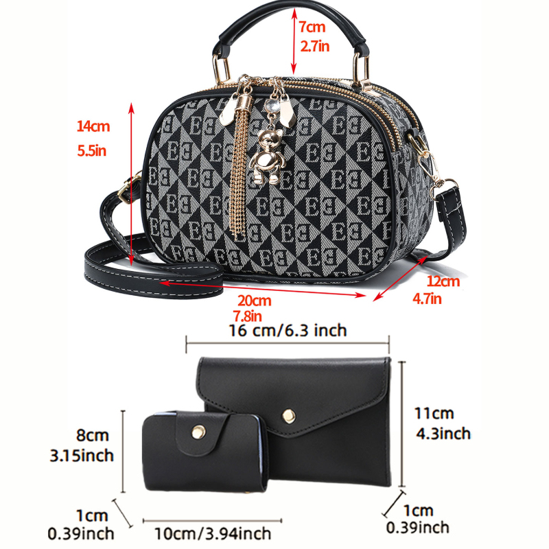 Juego de 3 Bolsos Redondos Peq - Crossbody Bag Women reseña y precio
