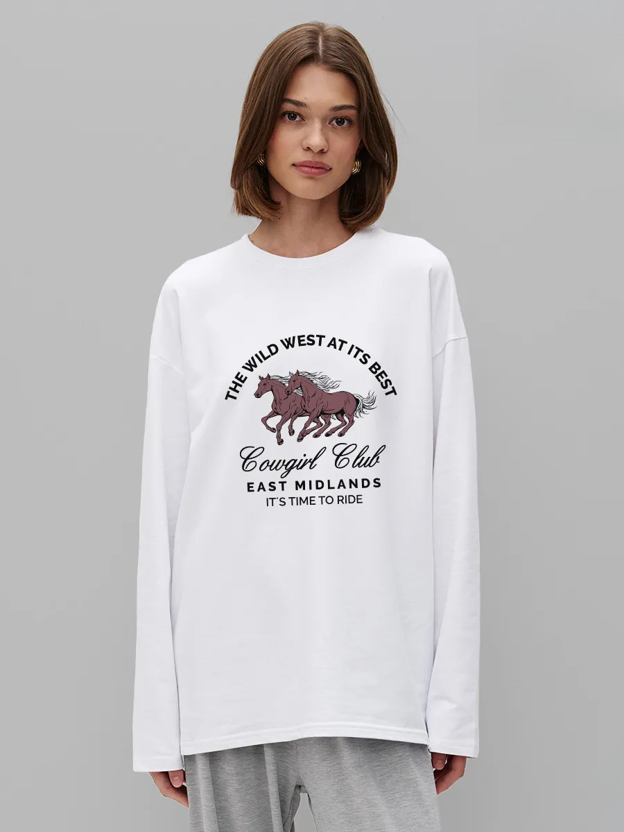 Camiseta de manga larga con es - Women'S Fashion Wild West reseña y precio