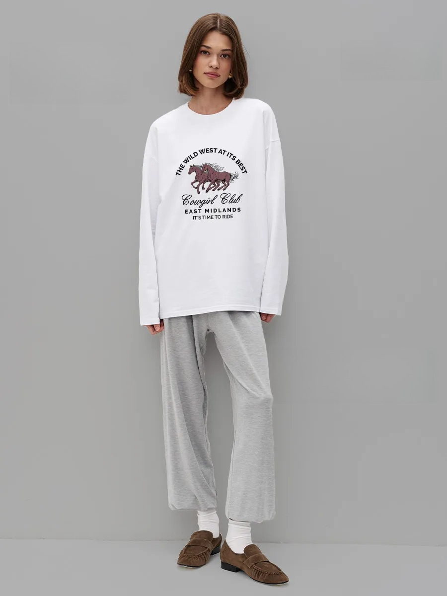 Camiseta de manga larga con es - Women'S Fashion Wild West reseña y precio