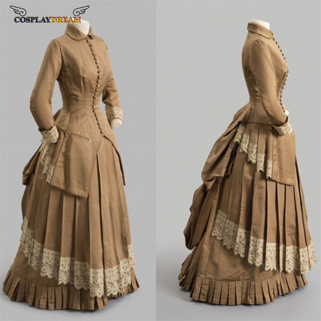 Vestido de moda del siglo XIX, - Women Fashion Gown reseña y precio