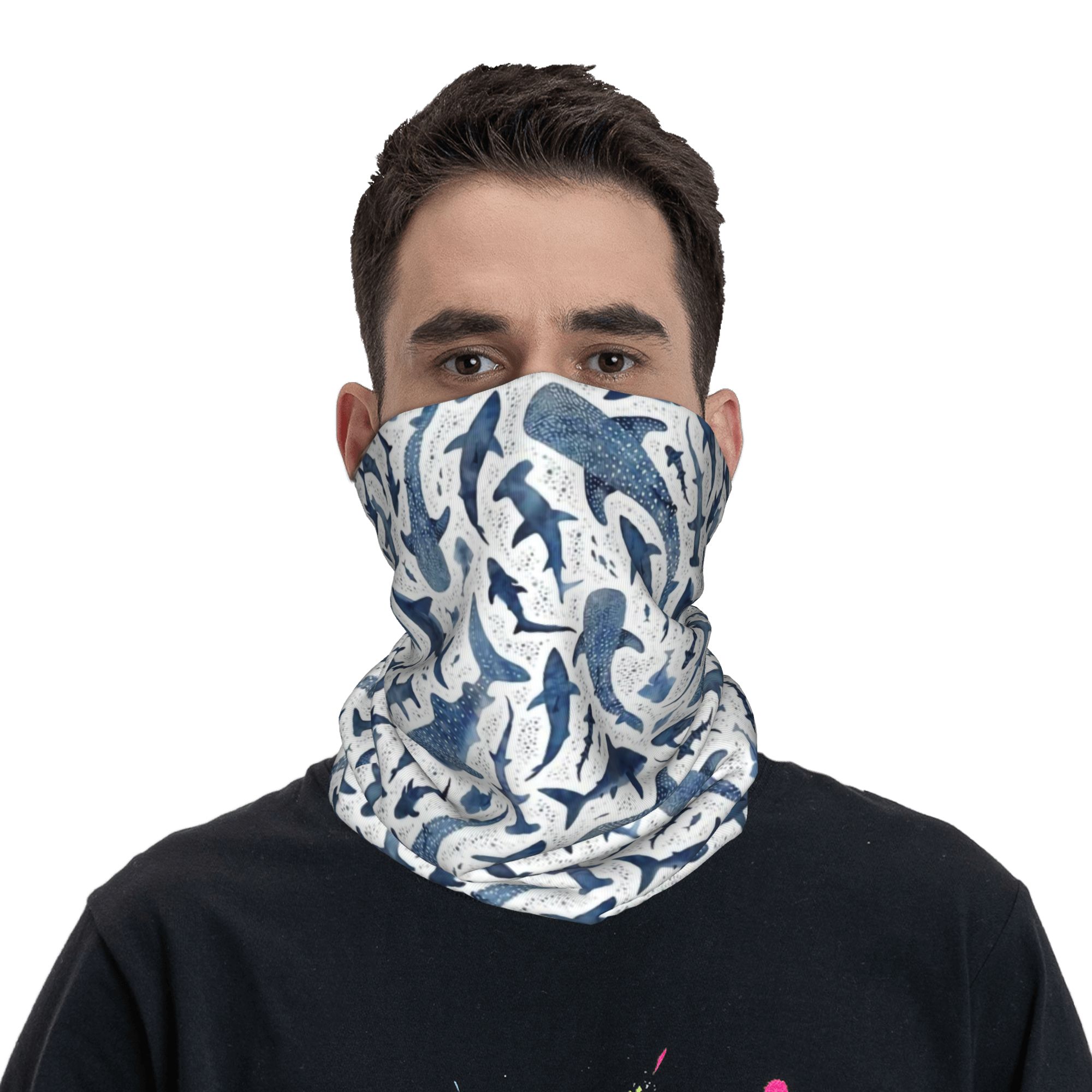 Bandana de tiburón de acuarela - Women Fashion Drawing reseña y precio