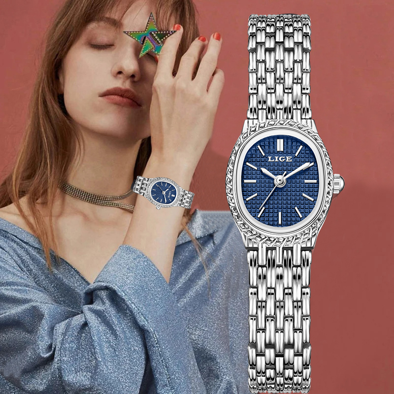 Reloj LIGE de cuarzo de lujo a - Women Fashion Simple reseña y precio