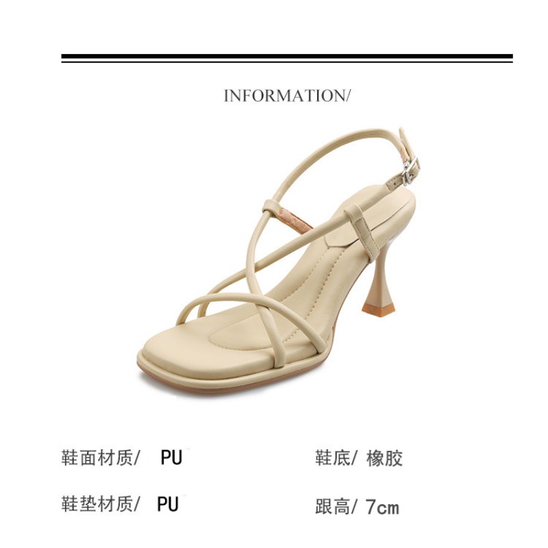 Sandalias de tacón grueso con  - Women Fashion Simple reseña y precio