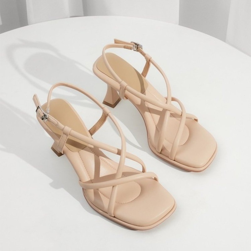 Sandalias de tacón grueso con  - Women Fashion Simple reseña y precio