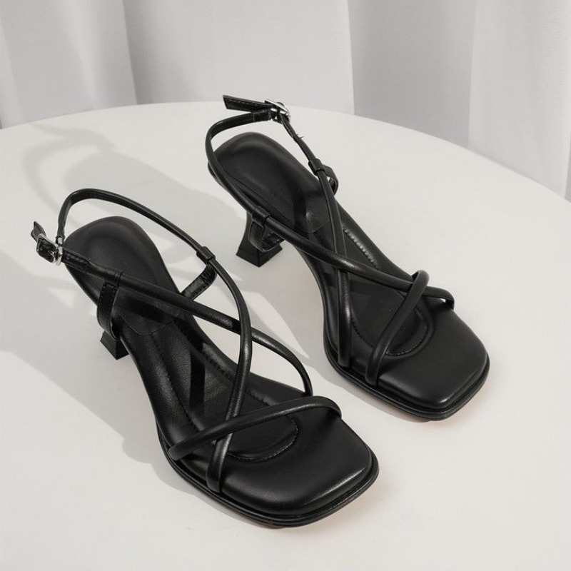 Sandalias de tacón grueso con  - Women Fashion Simple reseña y precio