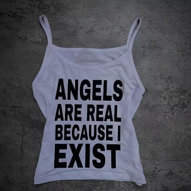 Camiseta sin mangas ajustada c - Women'S Real Y2K Fashion reseña y precio