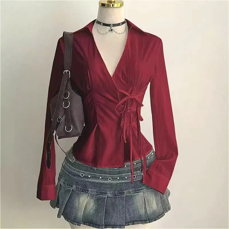 Blusas de Moda de Manga Larga  - Women'S Y2K Fashion Aesthetic reseña y precio