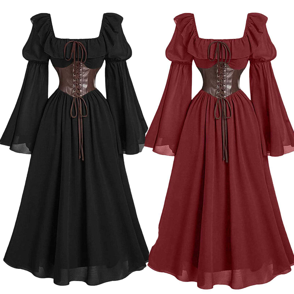 Vestido largo Medieval de mang - Women'S Fashion Renaissance Period reseña y precio