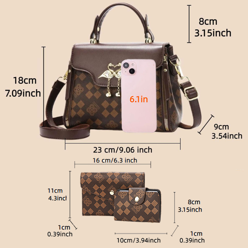 Conjunto de 3 bolsos para muje - Crossbody Bag Women reseña y precio