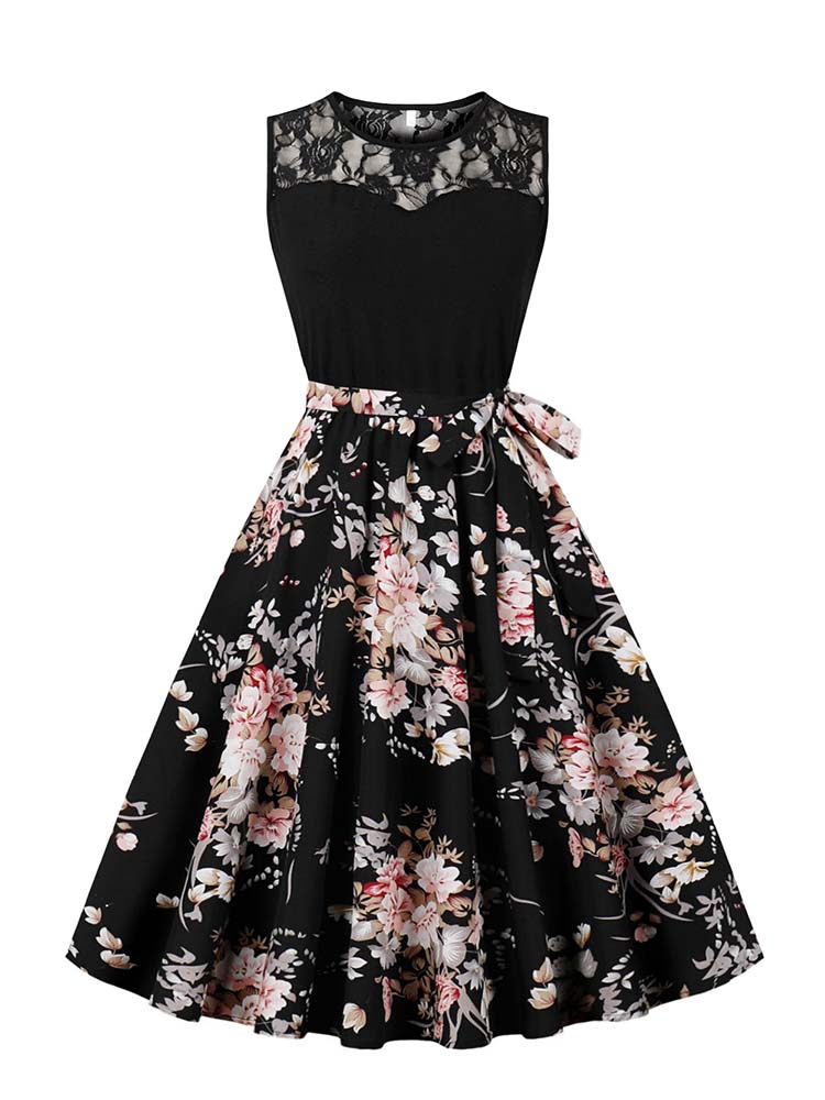 Vestido midi plisado sin manga - Women'S Fashion Of The 50S reseña y precio