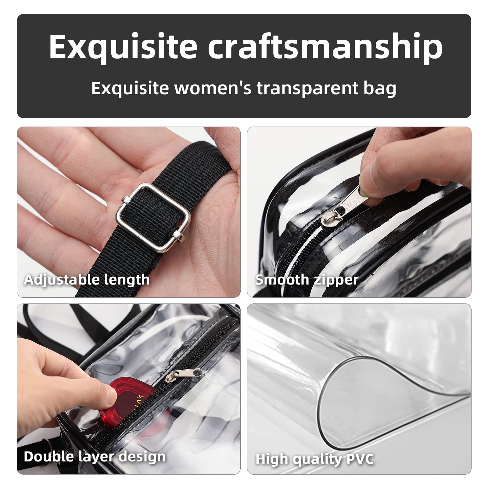 1-10PCS Bolsa Transparente par - Crossbody Bag Women reseña y precio