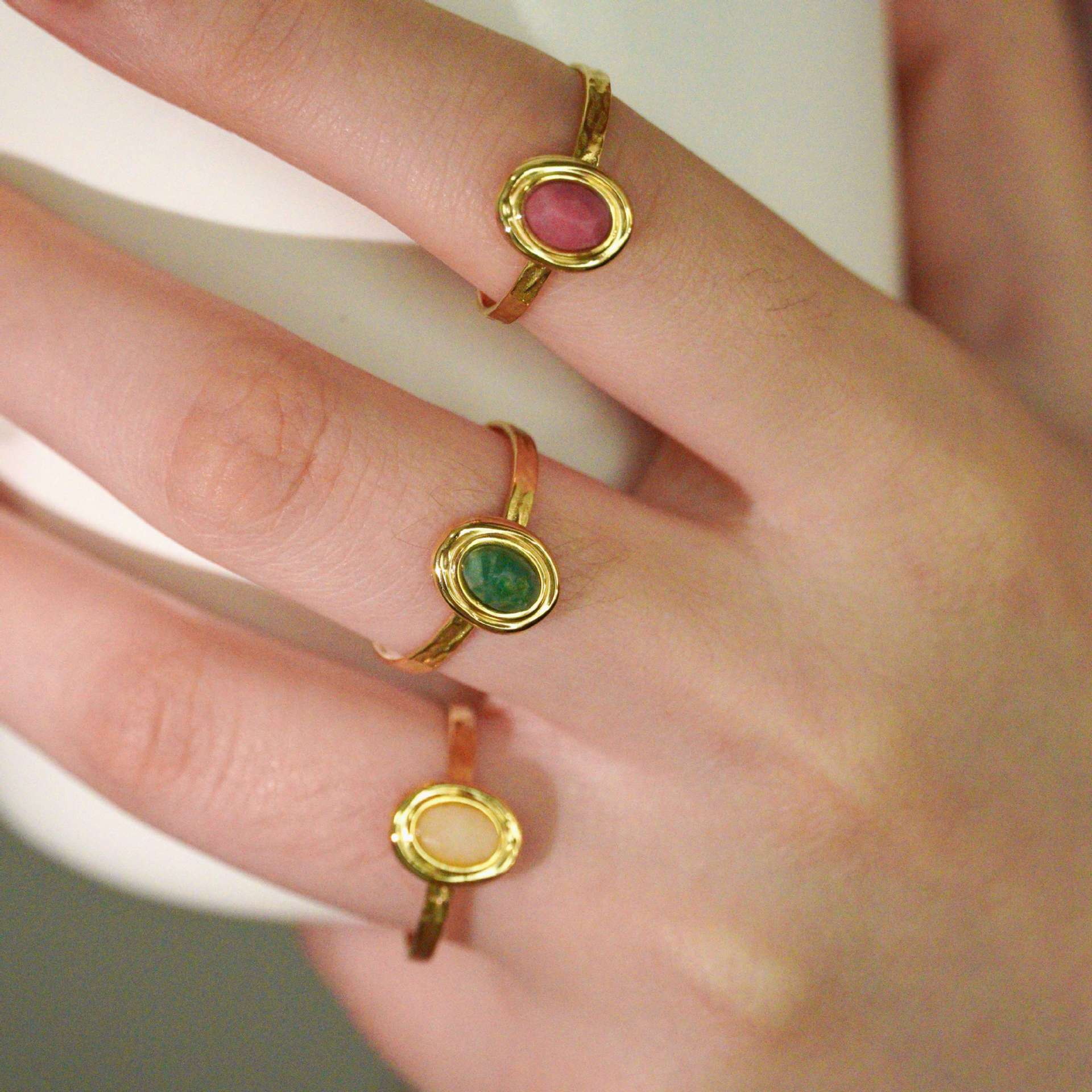 Anillo abierto redondo de acer - Women'S Real Y2K Fashion reseña y precio